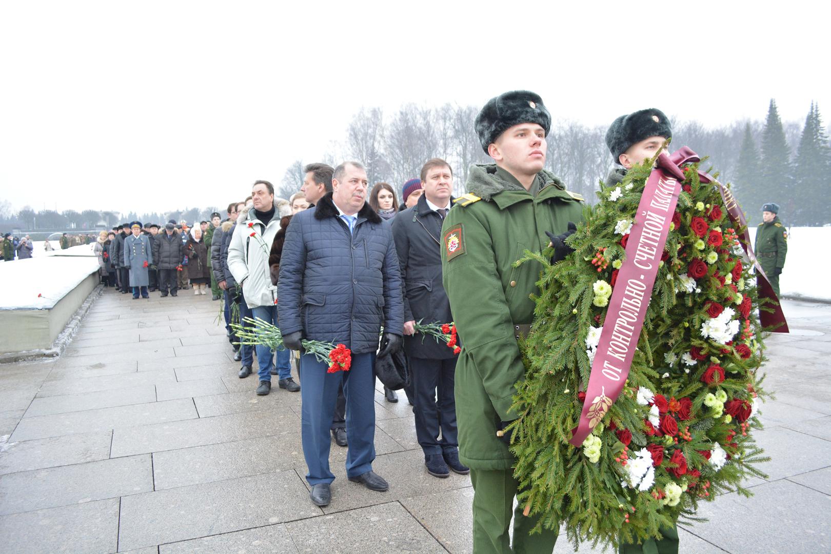 Участие в торжественно-траурной церемонии в честь 73-й годовщины полного освобождения Ленинграда от фашистской блокады